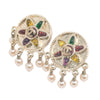 Chanel CC Gold Plated Gripoix and Faux Pearl Flower Clip On Earrings Secondhand