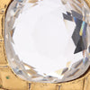 Chanel CC Gold Plated Quilted Diamond Strass Clip On Earrings Secondhand