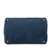 Prada Large Denim Canapa Logo Satchel Secondhand