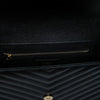 Saint Laurent Large Chevron Grain de Poudre Monogram Envelope Bag Secondhand