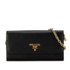 Prada Saffiano Lux Wallet On Chain Secondhand