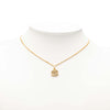 Chanel Gold Plated CC Rhinestone Pendant Necklace Secondhand