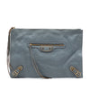 Balenciaga Goatskin Motocross Classic Metallic Edge Clutch Secondhand