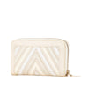 Secondhand Chanel Mixed Leather Chevron Boy Zip Around Wallet