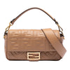 Fendi Zucca Embossed Leather Baguette Satchel Secondhand