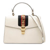 Gucci Medium Calfskin Web Sylvie Top Handle Bag Secondhand