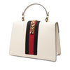 Gucci Medium Calfskin Web Sylvie Top Handle Bag Secondhand