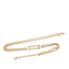 Chanel Gold Plated Strass Coco Plaque Double Chain Belt Secondhand