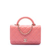 Chanel Mini Rectangular Lambskin Paris Le19M Charming Top Handle Flap Secondhand