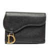Secondhand Dior Grained Calfskin Saddle Trifold Wallet