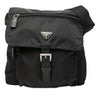 Prada Tessuto Zip Buckle Messenger Bag Secondhand