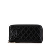 Secondhand Chanel Lambskin Cambon Ligne Zip Around Long Wallet