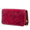 Gucci Mini GG Marmont Embroidered Matelasse Velvet Love Wallet On Chain Secondhand