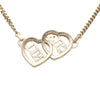 Chanel Gold Plated Rhinestones Heart Logo Choker Necklace Secondhand