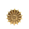 Chanel Gold Plated Sunburst Brooch Secondhand