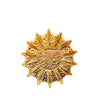 Chanel Gold Plated Sunburst Brooch Secondhand