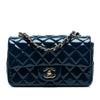 Chanel Mini Rectangular Classic Patent Single Flap Secondhand
