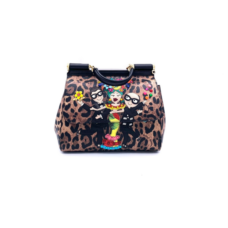 Dolce & Gabbana Miss Sicily Family Edition Animal Print Handbag Second-hand