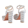 Secondhand Prada Snakeskin Platform Ankle-Strap Sandals - '00s