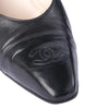 Secondhand Chanel Black Leather CC Cap-Toe Pumps