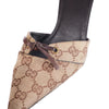 SECOND HAND Gucci GG Canvas Pointed-Toe Mule Heels