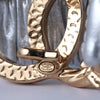 Secondhand Chanel Leather Belt with Crystal-Embellished CC Logo - '20s