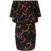 Prada Black and Multicolor Silk Dress - '00s Second hand