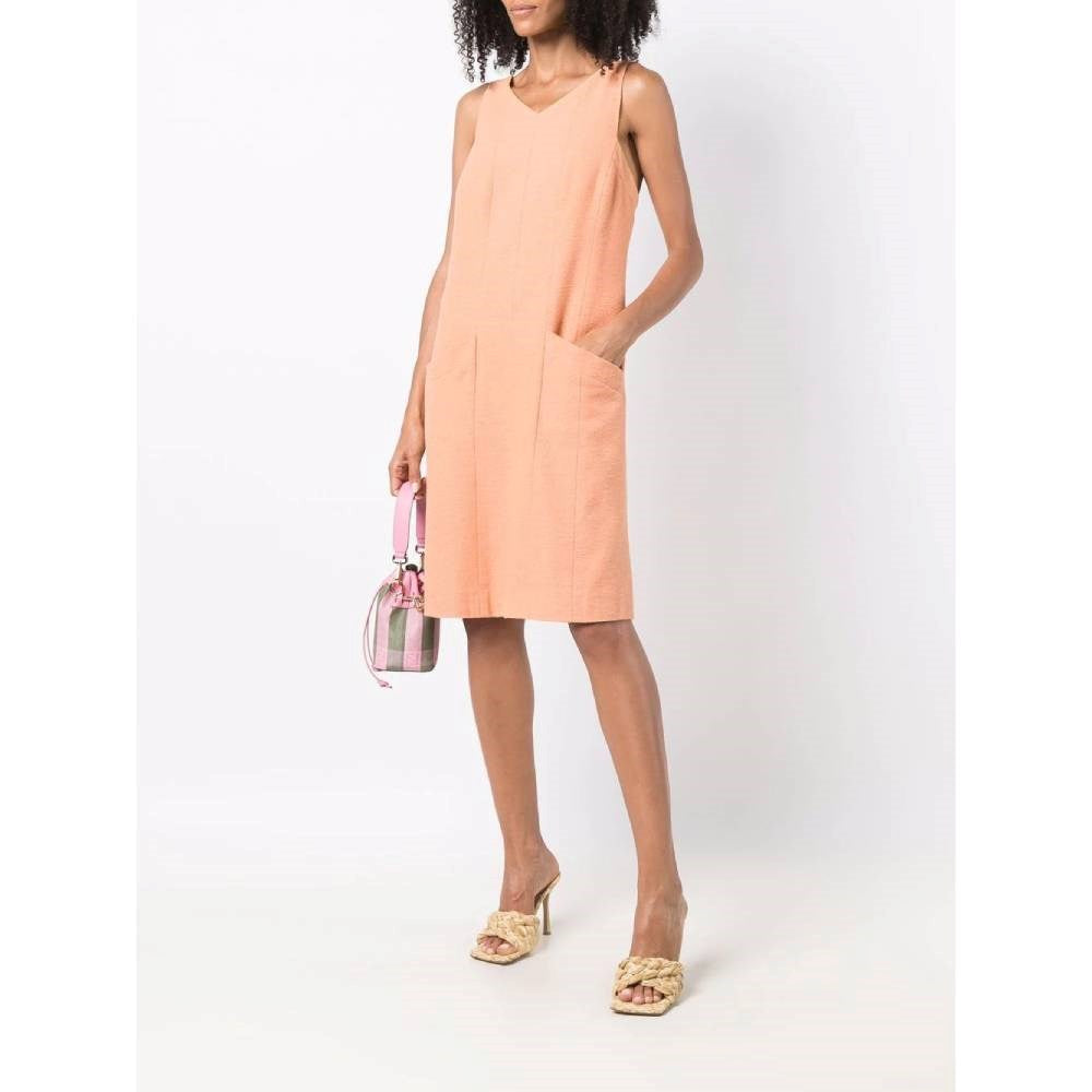 orange chanel dress Midi dress - Mixed fibers, orange & black Fashion