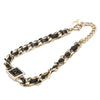 Chanel Lambskin and Gold Plated Enamel CC Square Choker Necklace Secondhand