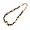 Chanel Lambskin and Gold Plated Enamel CC Square Choker Necklace Secondhand