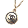 Chanel CC Gold Plated Pendant Necklace Secondhand