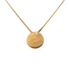 Dior Gold Plated Enamel Logo Round Pendant Necklace Secondhand