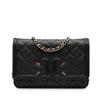 Chanel Caviar CC Filigree Wallet On Chain Secondhand