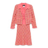 Secondhand Chanel Pink Wool Jacket and Dress Suit - 2000s