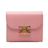 Celine Shiny Calfskin Triomphe Flap Small Wallet Secondhand