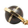 Secondhand Louis Vuitton Gold Plated Crystal Magnetic Wood Ball Pendant Necklace