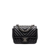 Chanel Mini Square Classic Chevron Lambskin Single Flap Secondhand