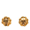 Chanel Gold Plated Faux Pearl Flower Clip On Earrings Secondhand