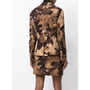 Moschino Brown Floral Pattern Wool Suit - '90s Second hand