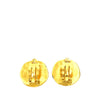 Chanel CC Gold Plated Round Clip on Earrings Secondhand