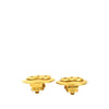 Chanel CC Gold Plated Round Clip on Earrings Secondhand