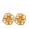 Chanel CC Gold Plated Knot Clip On Earrings Secondhand
