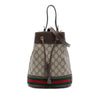 Gucci Small GG Supreme Web Ophidia Bucket Bag Secondhand