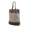 Gucci Small GG Supreme Web Ophidia Bucket Bag Secondhand