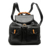 Gucci Calfskin Bamboo Drawstring Backpack Secondhand