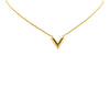 Louis Vuitton Gold Plated Essential V Necklace Secondhand