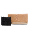 Saint Laurent Large Textured Patent Monogram Belle De Jour Clutch Secondhand