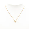 Louis Vuitton Gold Plated Essential V Necklace Secondhand