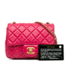 Chanel Mini Square Classic Lambskin Pearl Crush Single Flap Secondhand