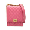 Chanel Quilted Lambskin North South Boy Flap Secondhand